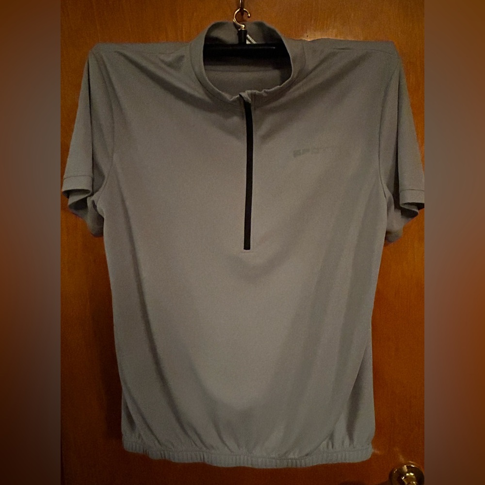 Gray SPOTTI CYCLING Half-Zip Shirt